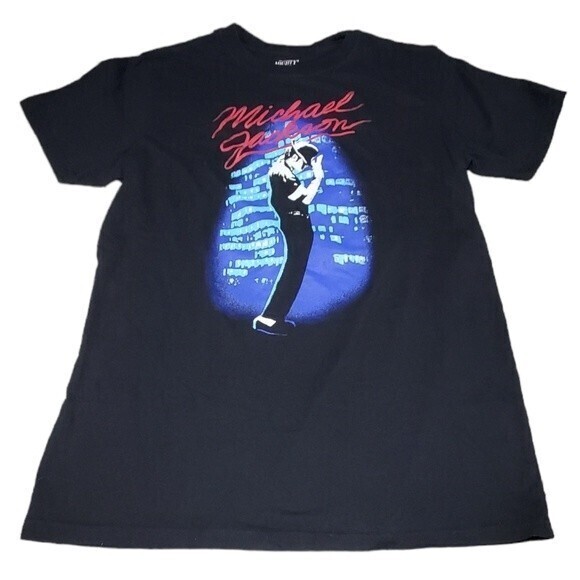 Mighty Fine Michael Jackson Pose Graphic Shirt Black L - Picture 5 of 6